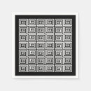 Recherche de motif grec serviettes Noir
