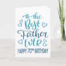 Search for for dad 70th birthday cards Father