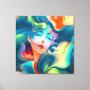 Recherche de cheveux impressions sur toile Abstrait