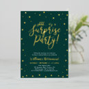 Search for gold and green birthday invitations Modern