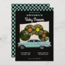 Search for vintage car baby shower invitations Blue
