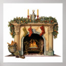 Search for christmas fireplace posters Retro
