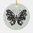Search for white butterfly ornaments Black