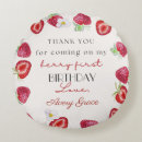 Search for cute strawberry pillows Berry first birthday