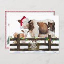 Recherche de vache père noël cartes postales Hiver