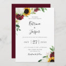 Search for burgundy and sunflower invitations Red