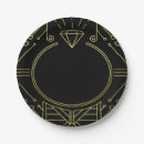 Search for art deco plates Black and gold