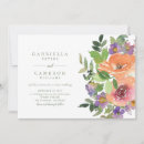 Search for purple watercolor floral wedding invitations Simple