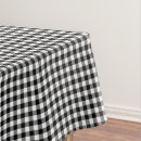 Search for black and white tablecloths Gingham