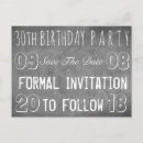 Search for 30th birthday save the dates Party