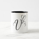 Search for initial v mugs Black and white