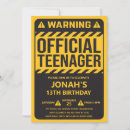 Search for teenage boy invitations For him