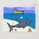 Recherche de requin drôle cartes postales Océan