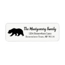 Search for black bear return address labels Black and white