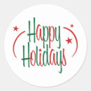 Search for seasons greetings retro stickers Red and green