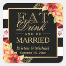 Search for eat drink and stickers Black white