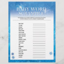 Search for word scramble game invitations Blue