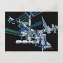 Recherche de station spatiale cartes postales Illustrations spatiales