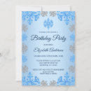 Search for ice blue and silver invitations Chic