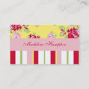 Recherche de cottage chic cartes visite Rose