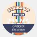 Search for strike stickers Bowling birthday party