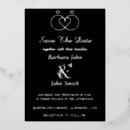 Search for silver foil wedding invitations Black