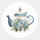 Search for blue and white floral stickers Watercolor flowers