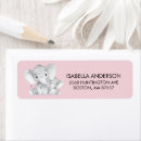 Search for pink elephant baby shower return address labels Jungle