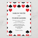 Search for casino wedding invitations Red