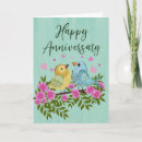 Search for bird couple anniversary cards Floral