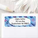 Search for dots and stripes return address labels Blue