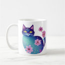 Search for cat and flower mugs For her