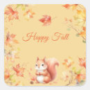 Search for squirrel square stickers Autumn