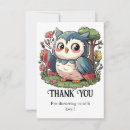 Search for owl thank you cards Colourful