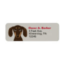 Search for dachshund dog return address labels Weiner