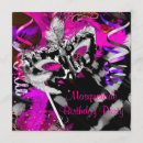 Search for pink and black masquerade party invitations Mardi gras