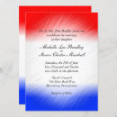Recherche de blanc et bleu rouge mariage invitations Américain