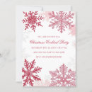Search for snowflakes christmas invitations Red