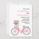 Search for pink tulip birthday invitations Watercolor