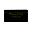 Search for gold text return address labels Script