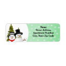 Search for snowmen return address labels Snowflake