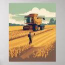 Search for wheat harvest posters Combine harvester