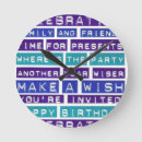 Search for blue and white clocks Birthday