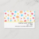 Search for maple leaf business cards Fall
