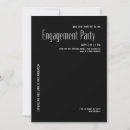 Search for contemporary engagement party invitations Black and white