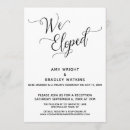 Recherche de we eloped invitations Élégant