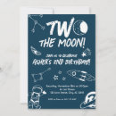 Search for 2nd two the moon birthday invitations Blue