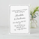 Search for whimsy wedding invitations Black and white
