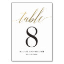 Search for gold foil table cards Elegant table number