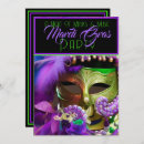 Search for mardi gras masquerade costume party invitations Purple